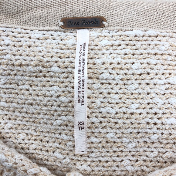 Free People Ivory Bright Lights V-Neck Sweater - Picture 6 of 8